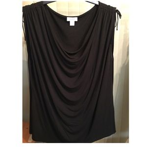 Black Scoop Neck Top